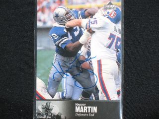 Harvey Martin 1997 Upper Deck Autograph Card Dallas Cowboys