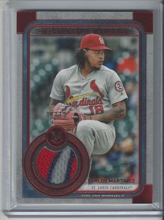2019 Topps Museum Meaningful Material Relics Carlos Martinez Sp Red Patch 01/10