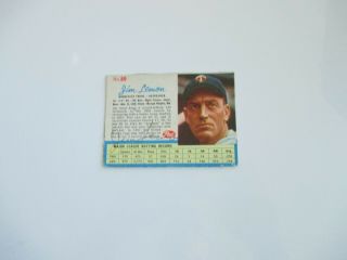 Jim Lemon 1962 Post Cereal Baseball Card Vg Autographed