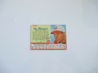 Don Blassingame 1962 Post Cereal Baseball Card Vg Autographed