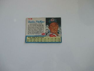 Bubba Phillips 1962 Post Cereal Baseball Card Vg Autographed