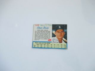 Steve Boros 1962 Post Cereal Baseball Card Vg Autographed