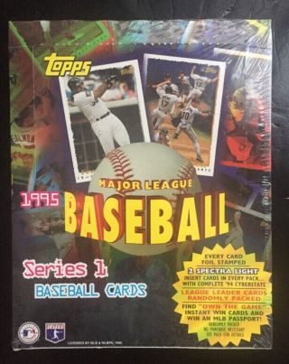 1995 Topps Baseball Series 1 Jumbo Box 24 Packs 2 Spectra Lights In Pack 2 Boxes
