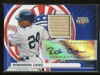 Robinson Cano Auto Bat Relic 2009 World Series Champions 2010 Topps Yankees /50