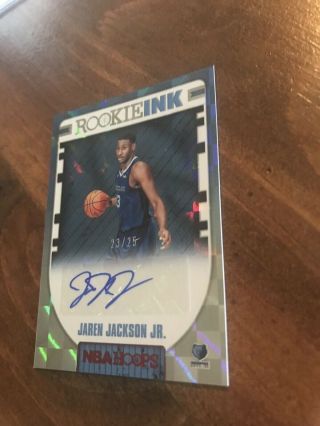 2018 - 19 NBA Hoops Rookie Ink Jaren Jackson Jr.  RC AUTO PARALLEL 23/25 HTF HOT 3