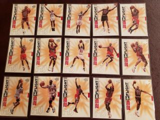 98 - 99 Ud Michael Jordan Mj23 Inflight Insert 15 Cards Complete Set