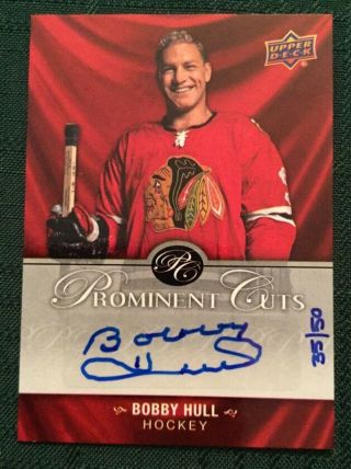2017 Upper Deck National Prominent Cuts Autograph Bobby Hull 35/50