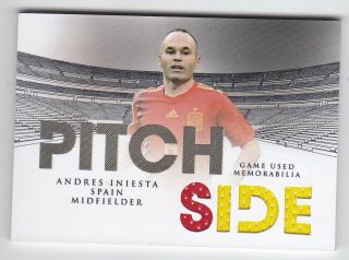 2018 Futera Andres Iniesta Pitch Side Game Memorabilia Jersey 25/37 Spain