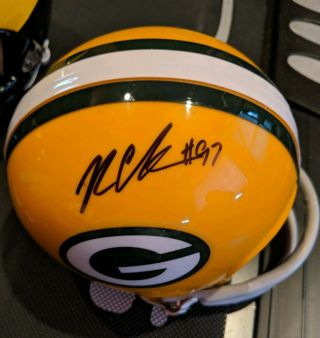 Kenny Clark Signed Autograph Mini Helmet Green Bay Packers Throwback Auto Nfl