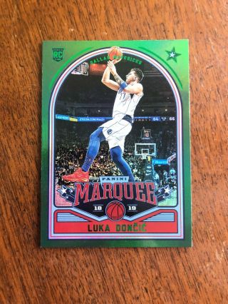2018 - 19 Chronicles Luka Doncic Marquee Green Foil Rookie Card Mavericks - Nba Roy