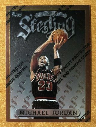1996 - 97 Topps Finest Sterling Michael Jordan With Protector
