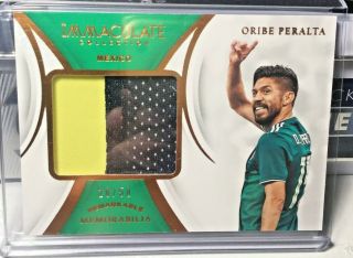 2018 - 19 Panini Immaculate Oribe Peralta 2 Color Jersey Patch /50 Bronze Mexico