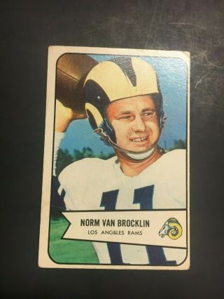 1954 Bowman Football Norm Van Brocklin 8 Vgex Book 50$ (r2168)