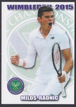 2015 Milos Raonic Canada Wimbledon Card 1/100 Tennis