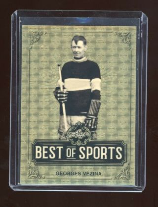 2019 Leaf Best Of Sports 1/1 Superfractor Georges Vezina Montreal Canadiens
