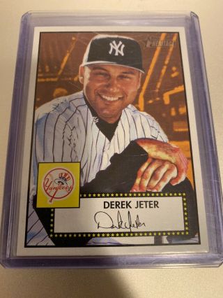 2001 Topps Heritage Derek Jeter York Yankees Black Back Variation 11