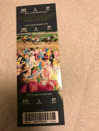 1 Kentucky Oaks Ticket Stub 5/3/2019