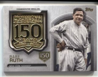 Babe Ruth 2019 Topps Series 2 150th Anniversary Commemorative Medallion /150