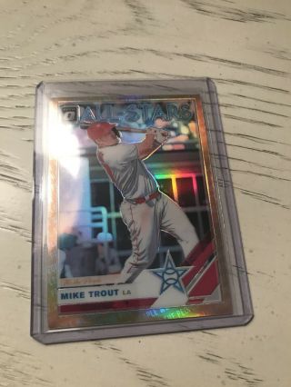 2019 Donruss Optic Fotl Mike Trout All Stars We The People Prizm Parallel /76