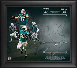 Miami Dolphins Framed 15 " X 17 " Miracle In Miami Collage