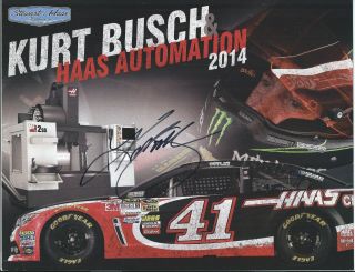 Signed 2014 Kurt Busch 41 Nascar Sprint Cup Series Stewart Haas Postcard