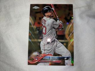 2018 Topps Chrome Update Target Mookie Betts Gold Refractor Red Sox /50