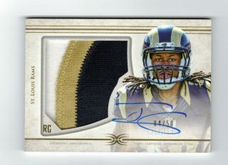 2015 Topps Definitive Todd Gurley Rc Rookie Auto Jumbo Patch 4/50 Rams