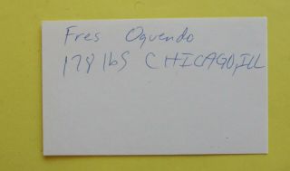 Boxing: Fres Oquendo Autographed Card