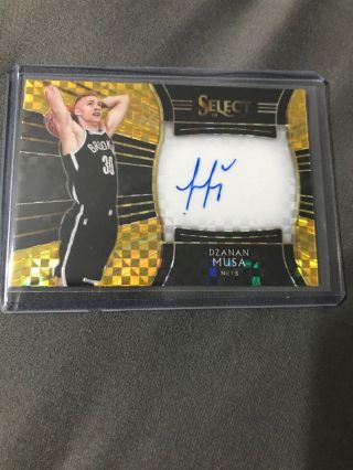 2018 - 19 Select Dzanan Musa Nets Rpa Rookie Auto Gold Parallel 06/10 Rc Sp Prizm