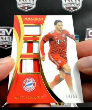 2018 - 19 Panini Immaculate Mats Hummels 2 Color Triple Jersey Patch /50 Sp Bayern