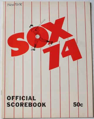 1974 Chicago White Sox Vs.  York Yankees Program Dick Allen Munson Gossage