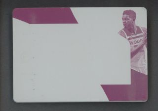 2017 - 18 Immaculate Karl - Anthony Towns Timberwolves 1/1 Magenta Printing Plate