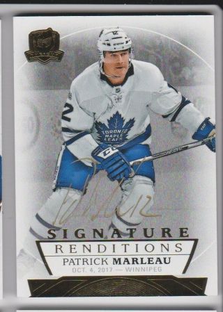 17 - 18 Ud The Cup Signature Renditions Auto - Maple Leafs - Patrick Marleau