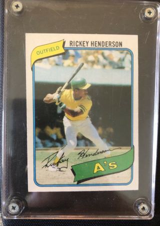 1980 Topps 482 Rickey Henderson A ' s HOF RC Rookie COLLECTORS TAKE A LOOK PSA10? 3