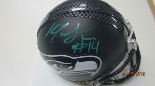 Marcus Johnson Seattle Seahawks Signed Mini Helmet