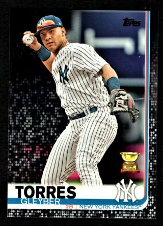 Gleyber Torres Black 2019 Topps Card No.  7 Variation Limited To Only 67 Copies.