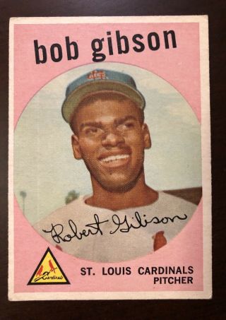 1959 Topps Bob Gibson 514 Baseball Card Vg/ex Close To Ex