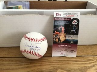 Hof Don Sutton Signed Baseball On Sweet Spot W/inscription Jsa Certified