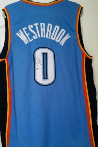 Russell Westbrook Signed Autographed Okc Thunder Jersey