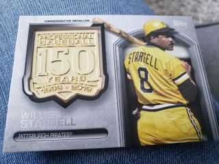 2019 Topps Baseball Series 2 Willie Stargell Logo Patch Commemorative 150 Years