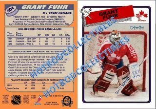 1988 - 89 Opc Topps O Pee Chee Custom Grant Fuhr Team Canada Nhl 639