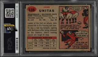 1957 Topps Football Johnny Unitas ROOKIE RC 138 PSA 3 VG (PWCC - S) 2