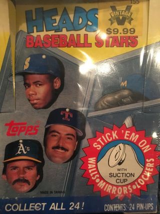 1990 Topps Heads Up Baseball Stars Box Un - Opened And