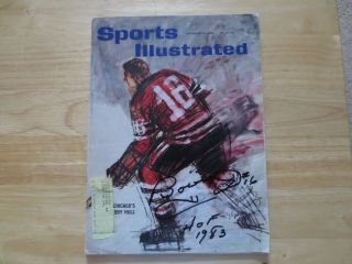 Chicago Blackhawks Bobby Hull Signed Sports Illustrated First Cover 1960