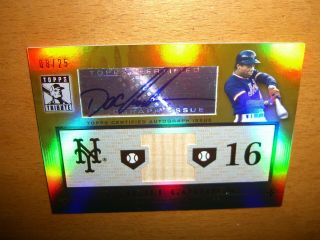 2010 Topps Tribute Gold Dwight Doc Gooden Auto / Autograph / Game Bat 8/25