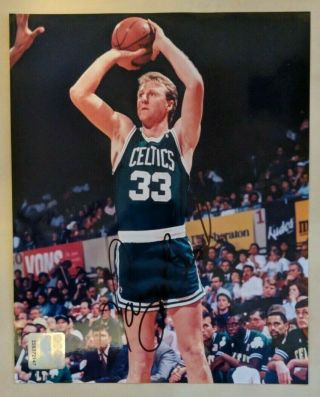 Larry Bird Autograph Glossy 8x10 Photo - Celtics Auto Signed Hof (s/h)