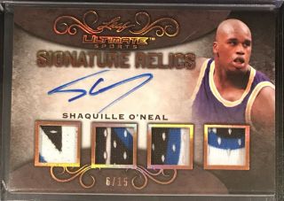2019 Leaf Ultimate Sports Shaquille O’neal Game Jersey Auto