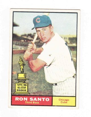 Ron Santo 1961 Topps Baseball Rc 35