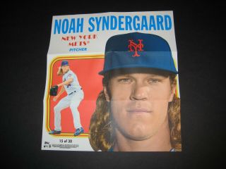 2019 Topps Heritage Box Topper Poster Noah Syndergaard 15 Of 30 Ny Mets
