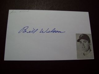 Bill Wilson (1942 - 1993) Signed 3x5